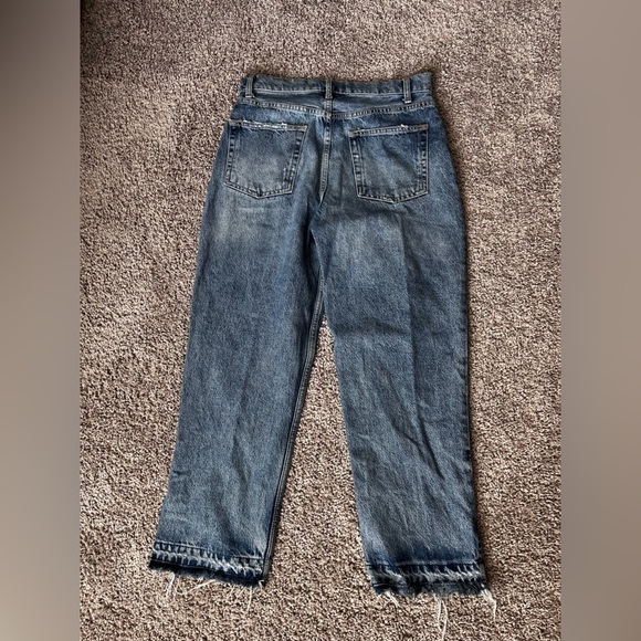Lita Light Wash Distressed High-Waisted Slim Leg Jeans Free People with patches - Picture 3 of 6